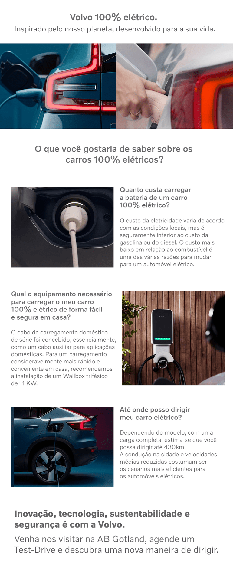 O que você gostaria de saber sobre os carros 100% elétricos?