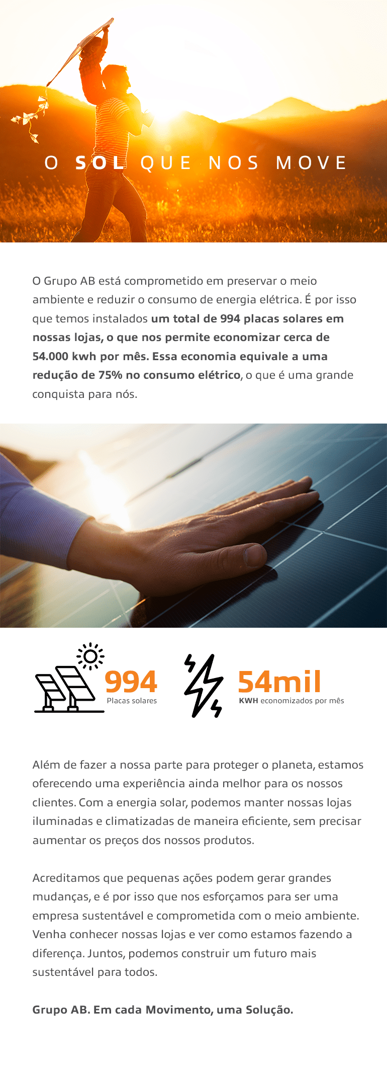 O sol que nos move