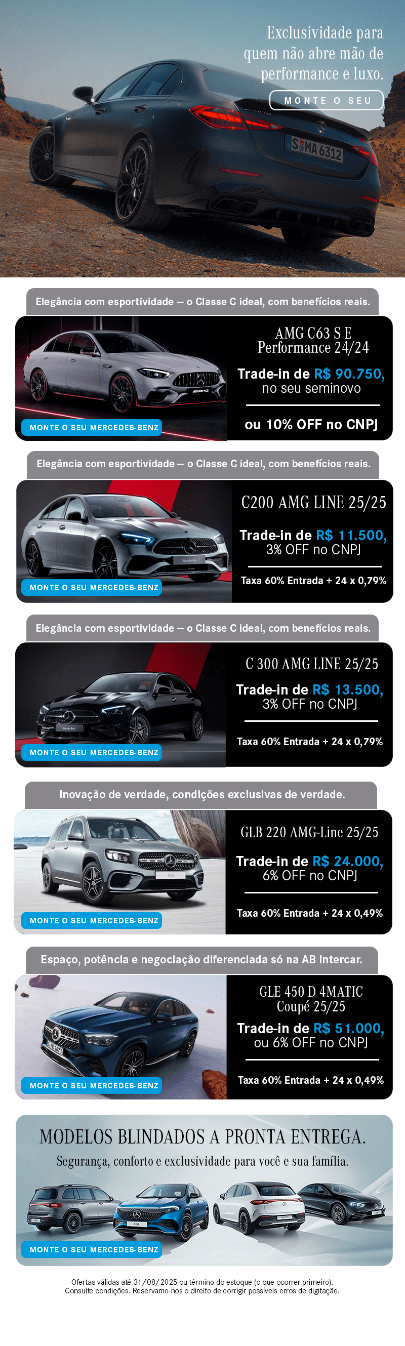 Performance que acompanha exclusividade