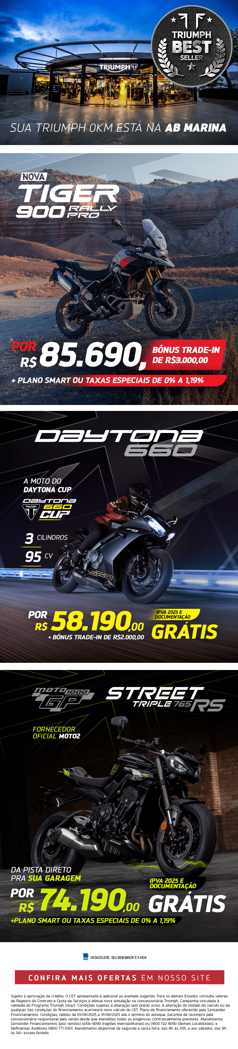 Sua Triumph 0km está aqui