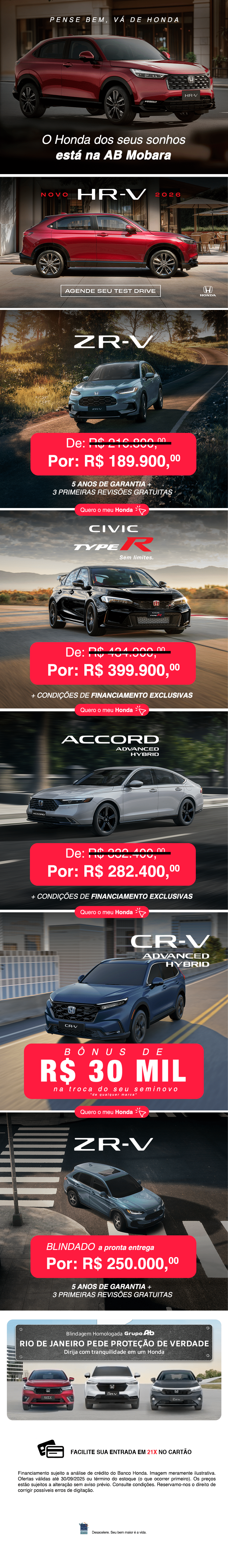 Pense bem, Vá de Honda
