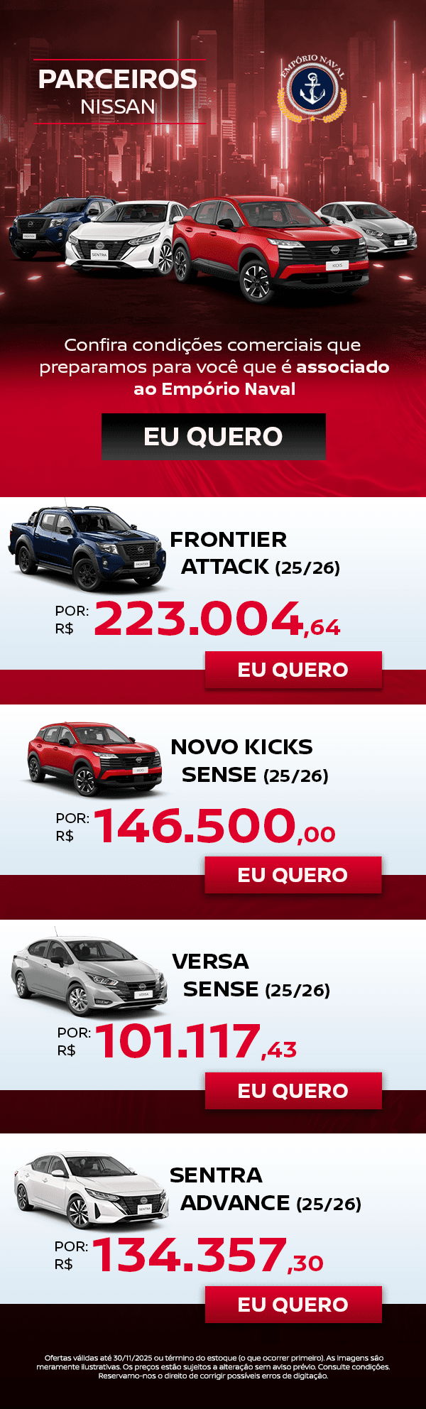 Condições Especiais Empório Naval na AB San Diego