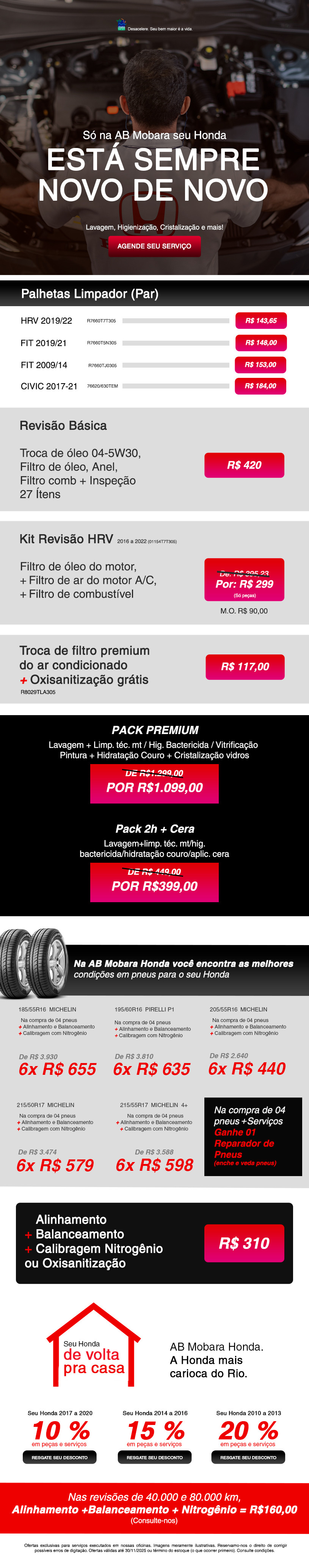 Seu Honda novo de Novo na AB Mobara