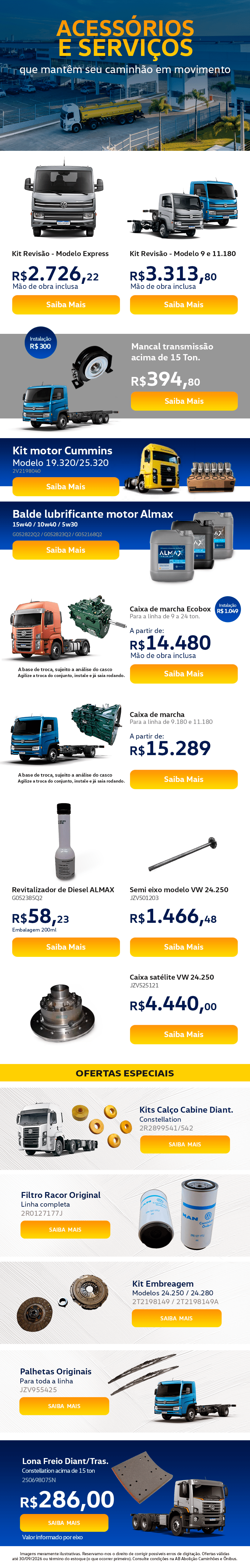 Acessórios e Serviços
