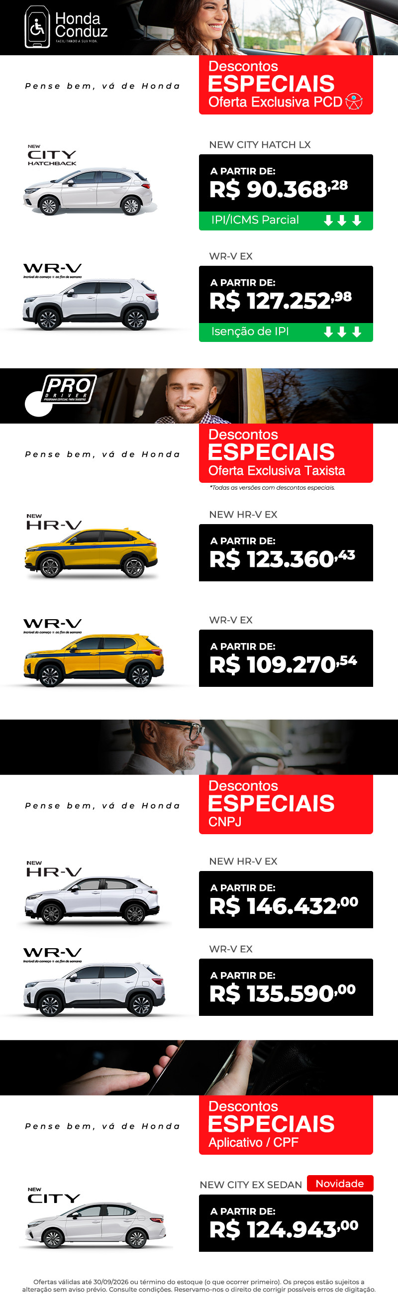 Descontos Especiais pra quem quer um Honda! no Grupo AB