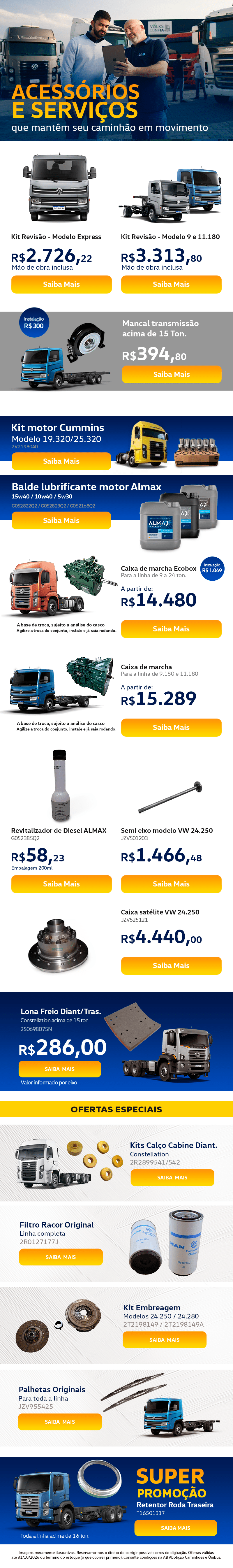 Acessórios e Serviços