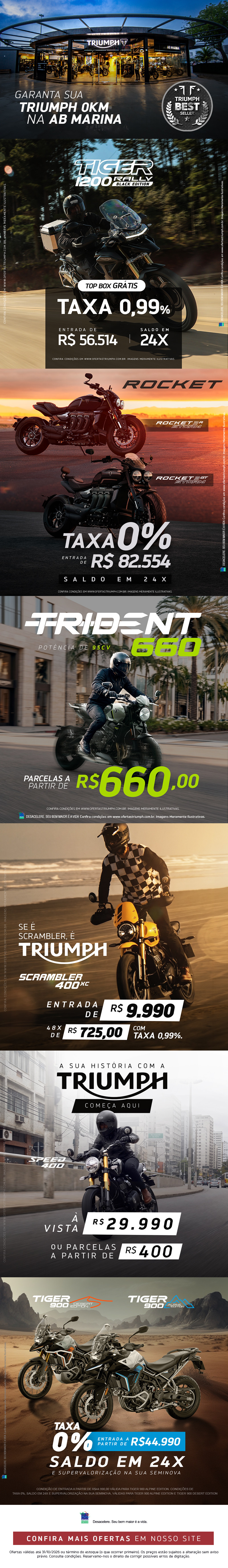 Sua Triumph está na AB Marina!